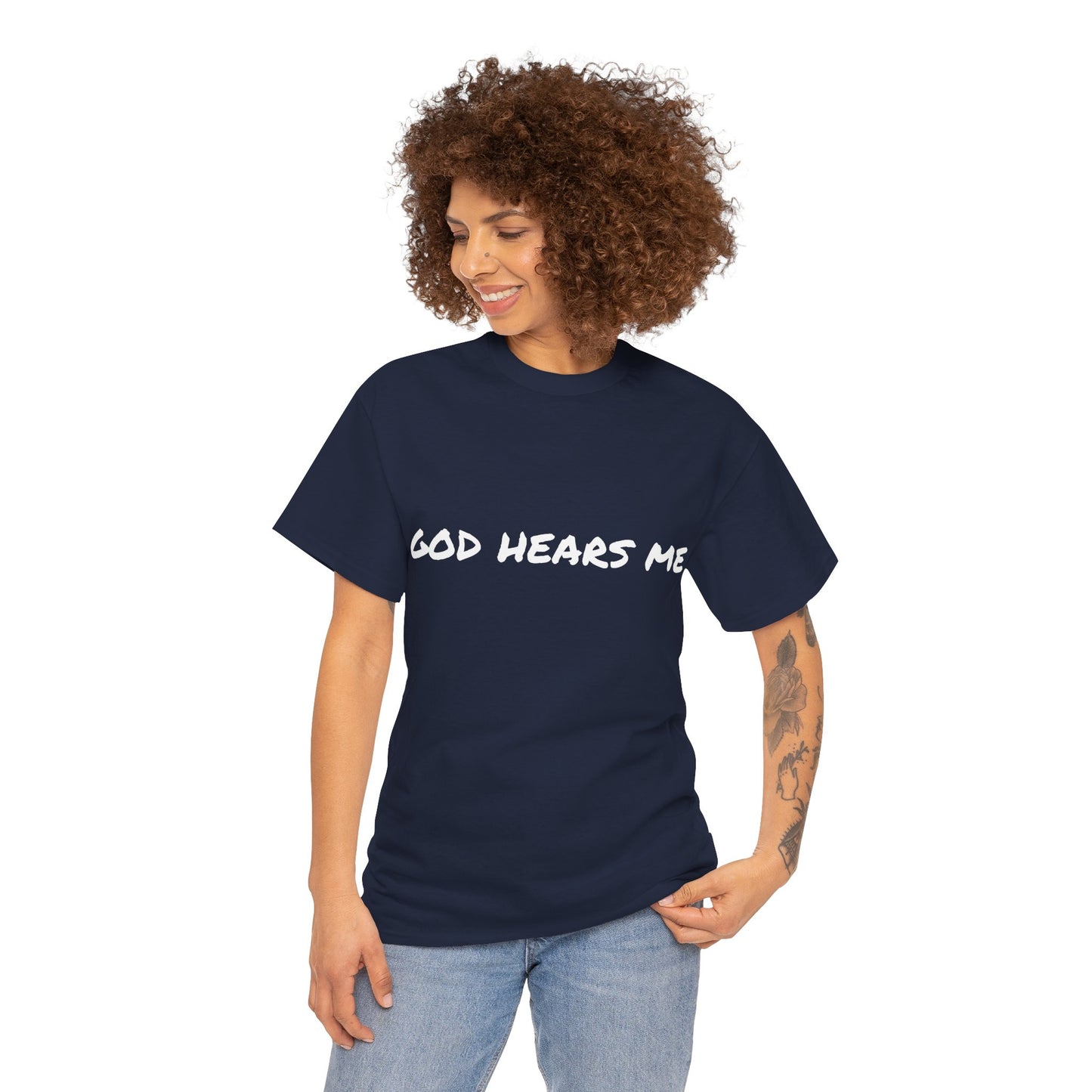 God Hears Me Unisex Heavy Cotton Tee