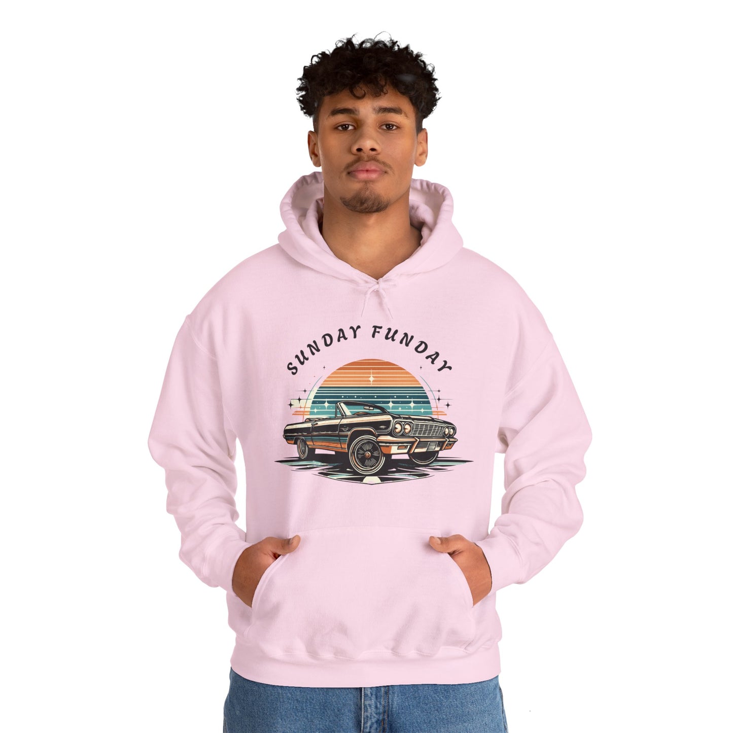 Sunday Funday Cruisin Lowrider Unisex Heavy Blend™ Hooded Sweatshirt