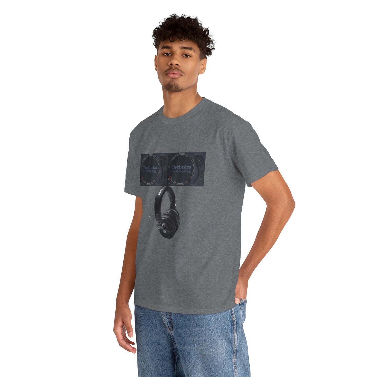 DJ Technics Turntables Unisex Heavy Cotton Tee