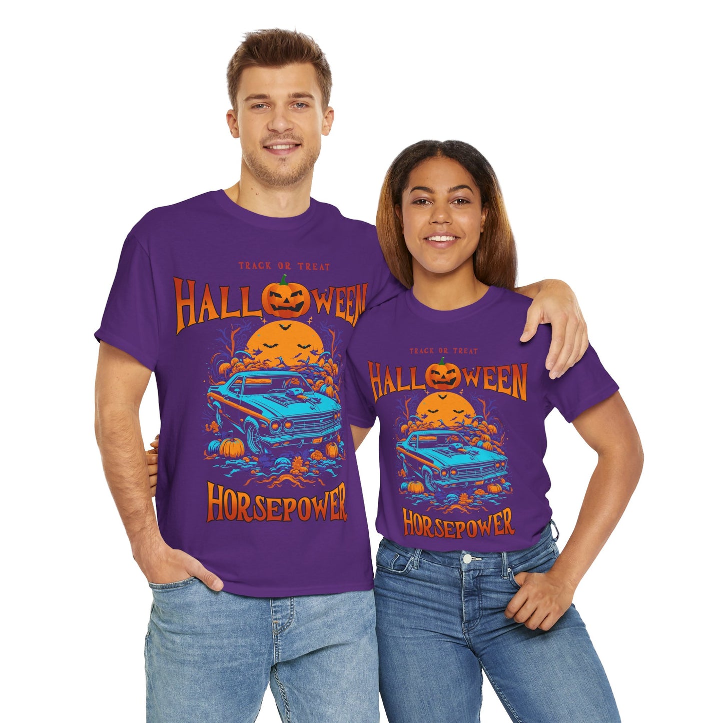 Halloween Horsepower Unisex Heavy Cotton Tee