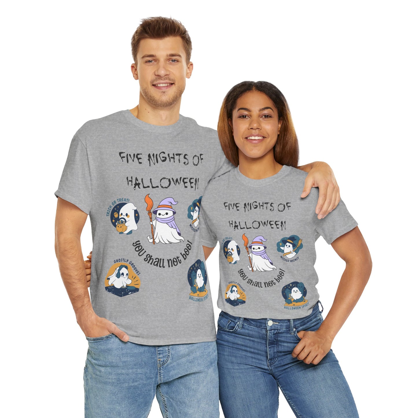 Five Nights Of Halloween Unisex Heavy Cotton Tee