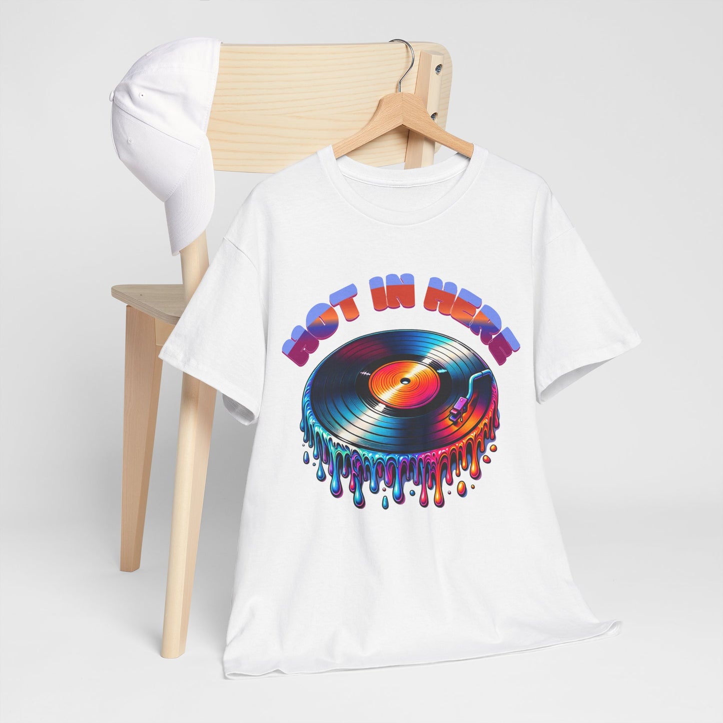 Hot In Here Melting Record Unisex Heavy Cotton Tee