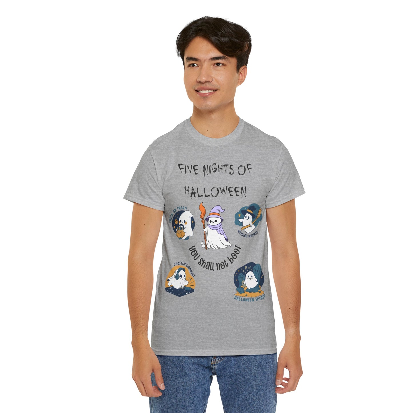 Five Nights Of Halloween Unisex Heavy Cotton Tee