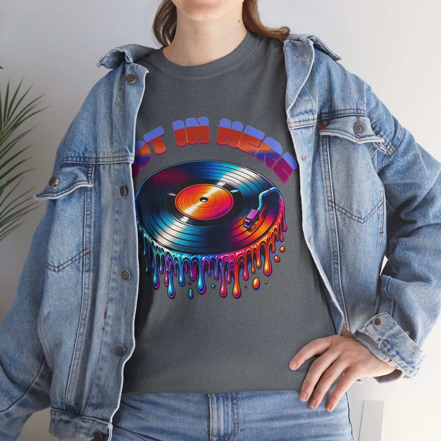 Hot In Here Melting Record Unisex Heavy Cotton Tee