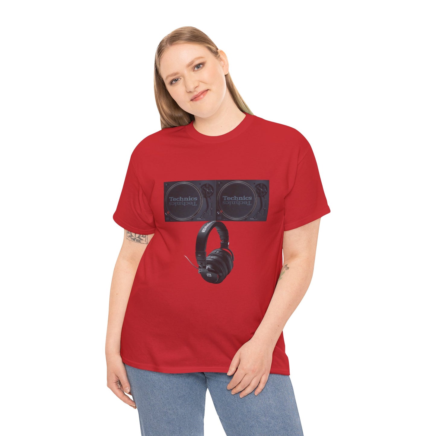 DJ Technics Turntables Unisex Heavy Cotton Tee