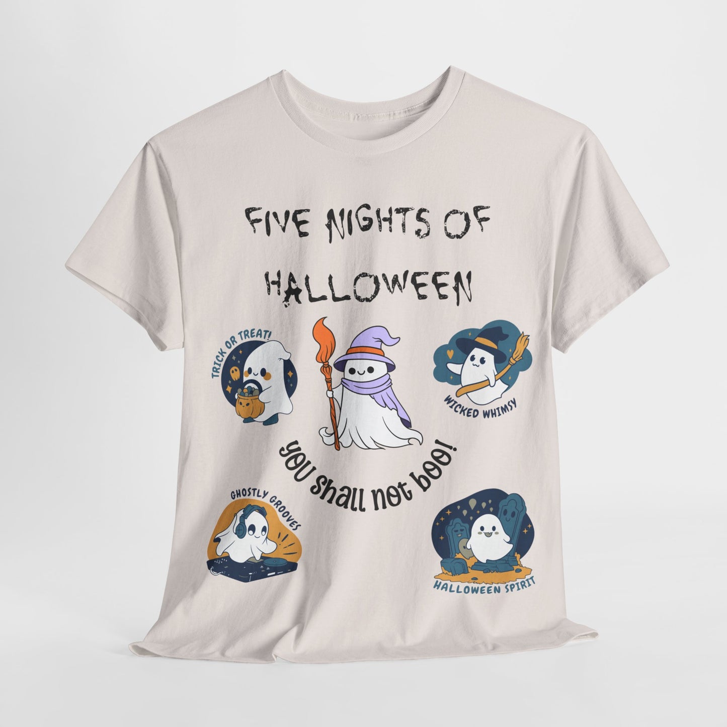 Five Nights Of Halloween Unisex Heavy Cotton Tee