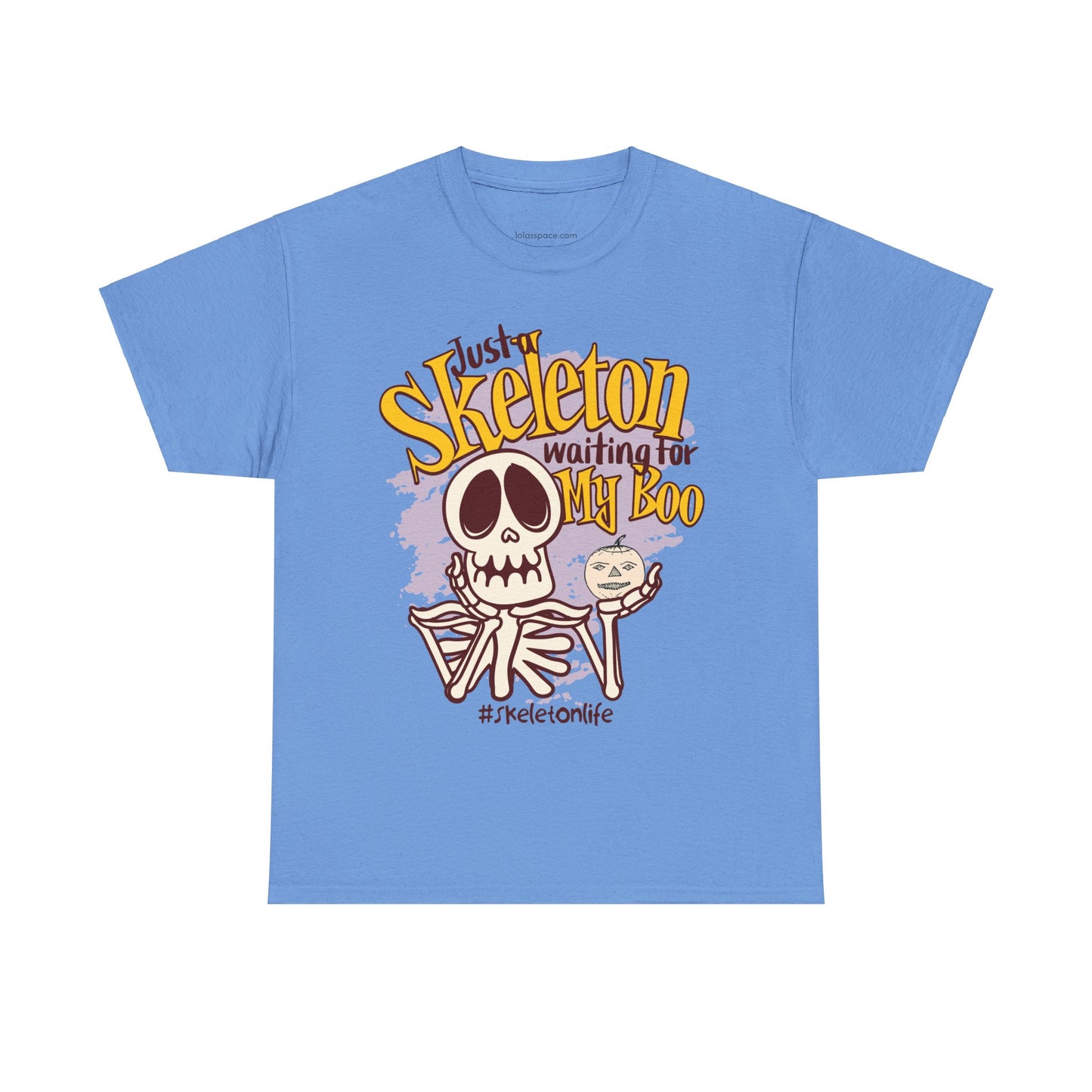 Halloween Skeleton Boo Unisex Heavy Cotton Tee