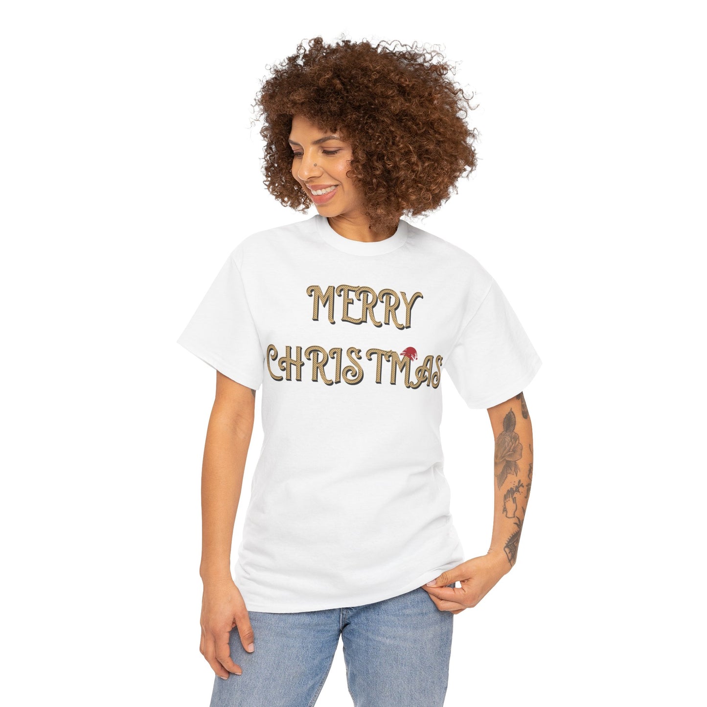 Merry Christmas Unisex Heavy Cotton Tee