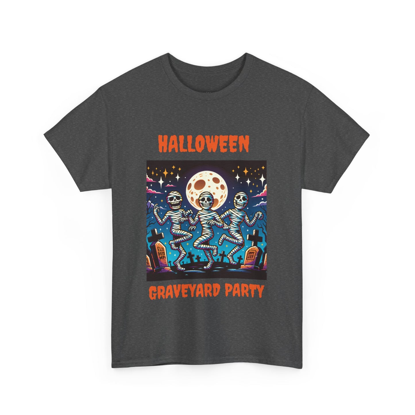 Halloween Graveyard Party Unisex Heavy Cotton Tee