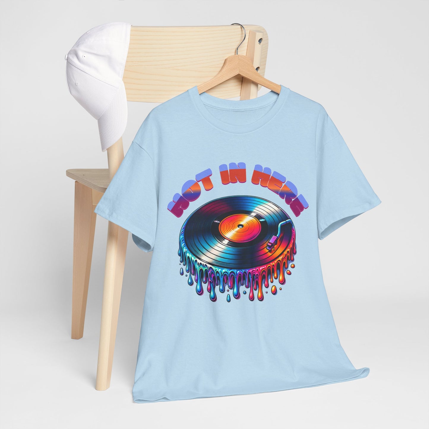 Hot In Here Melting Record Unisex Heavy Cotton Tee