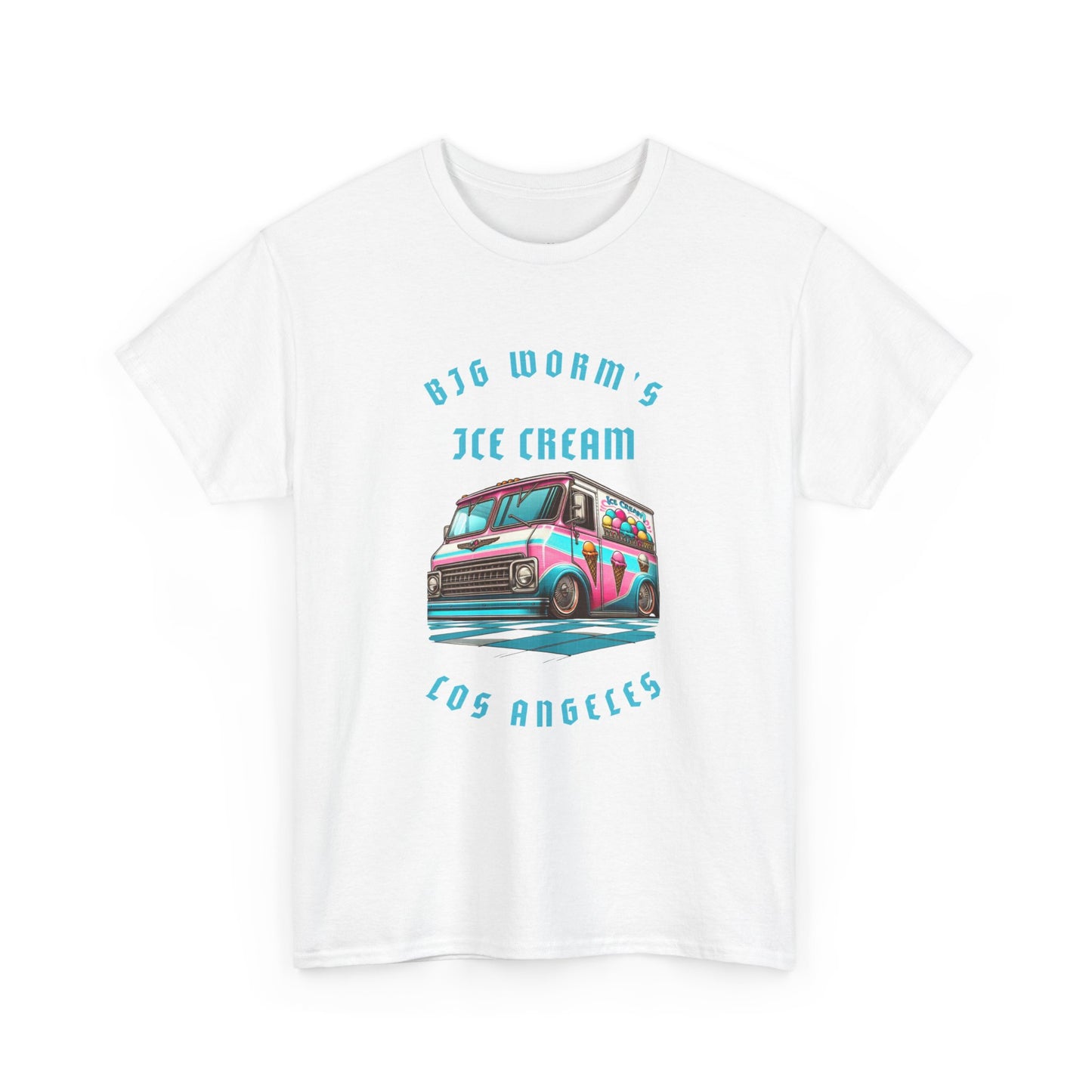 Big Worm's Ice Cream Truck Unisex Heavy Cotton Tee