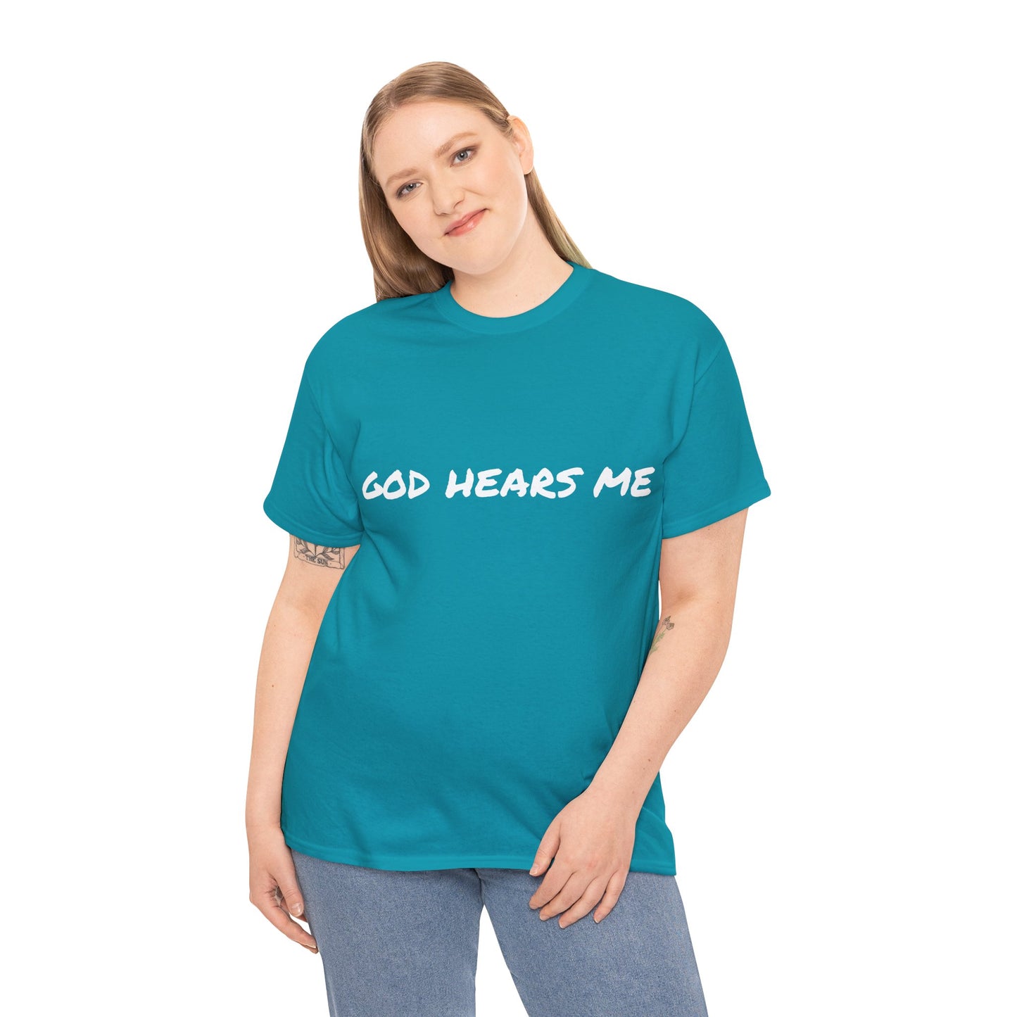 God Hears Me Unisex Heavy Cotton Tee