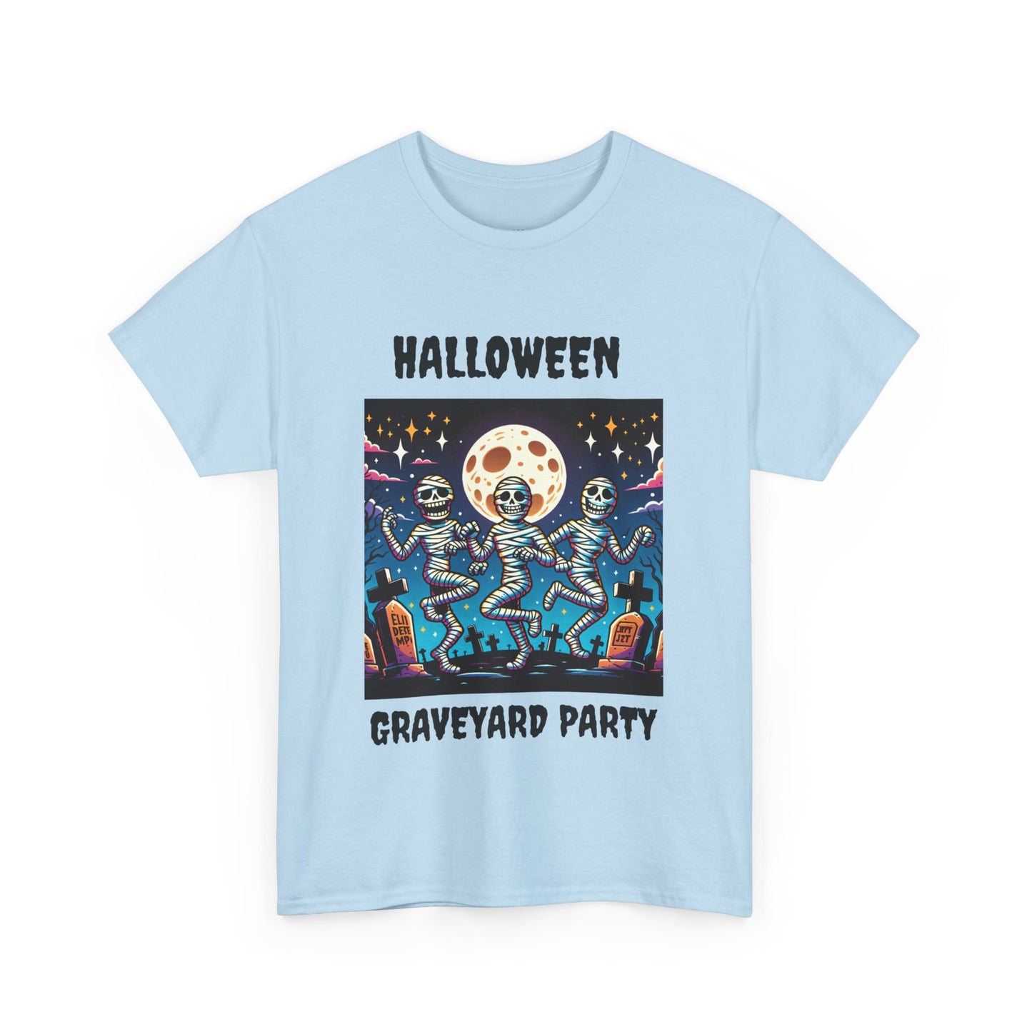 Halloween Graveyard Party Unisex Heavy Cotton Tee