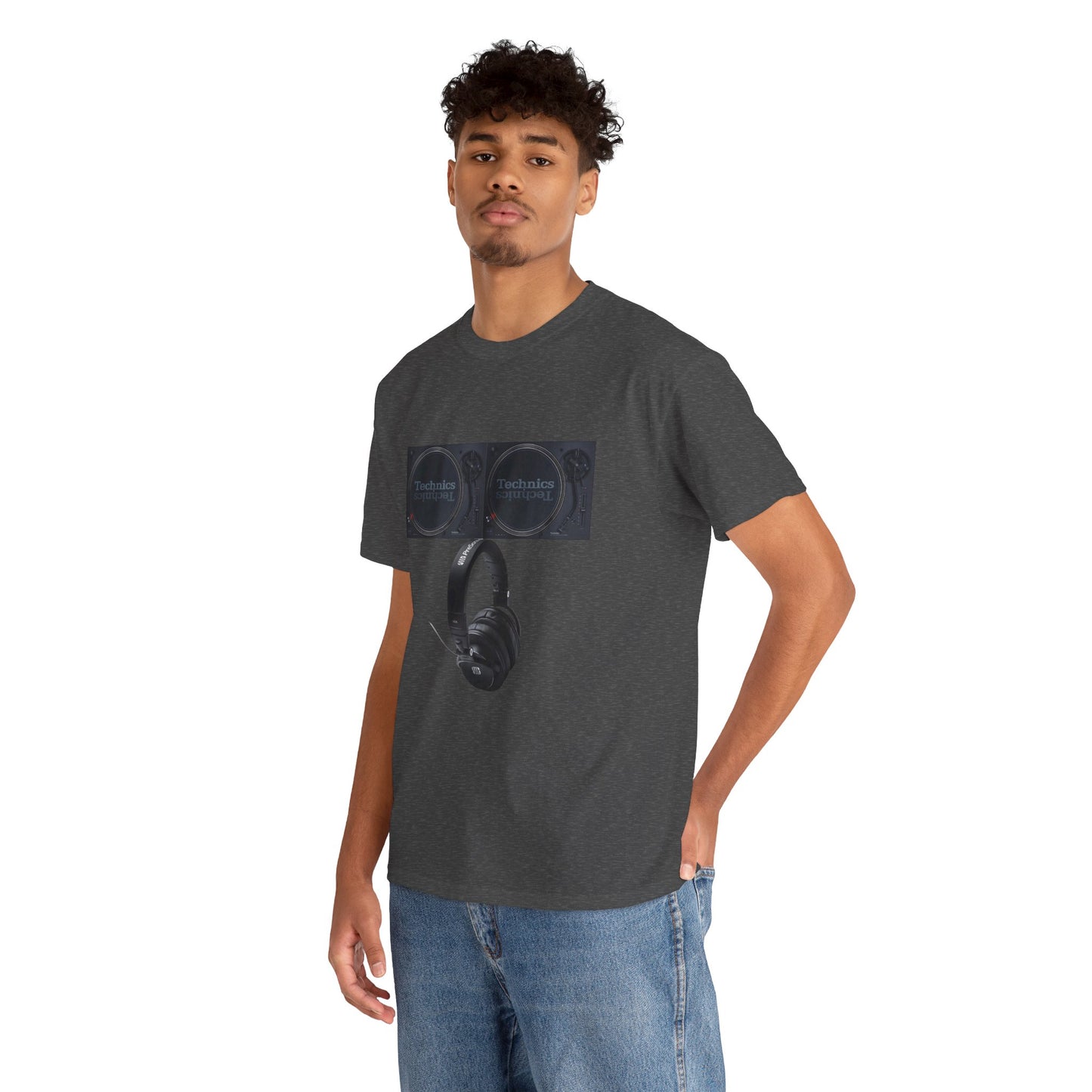 DJ Technics Turntables Unisex Heavy Cotton Tee