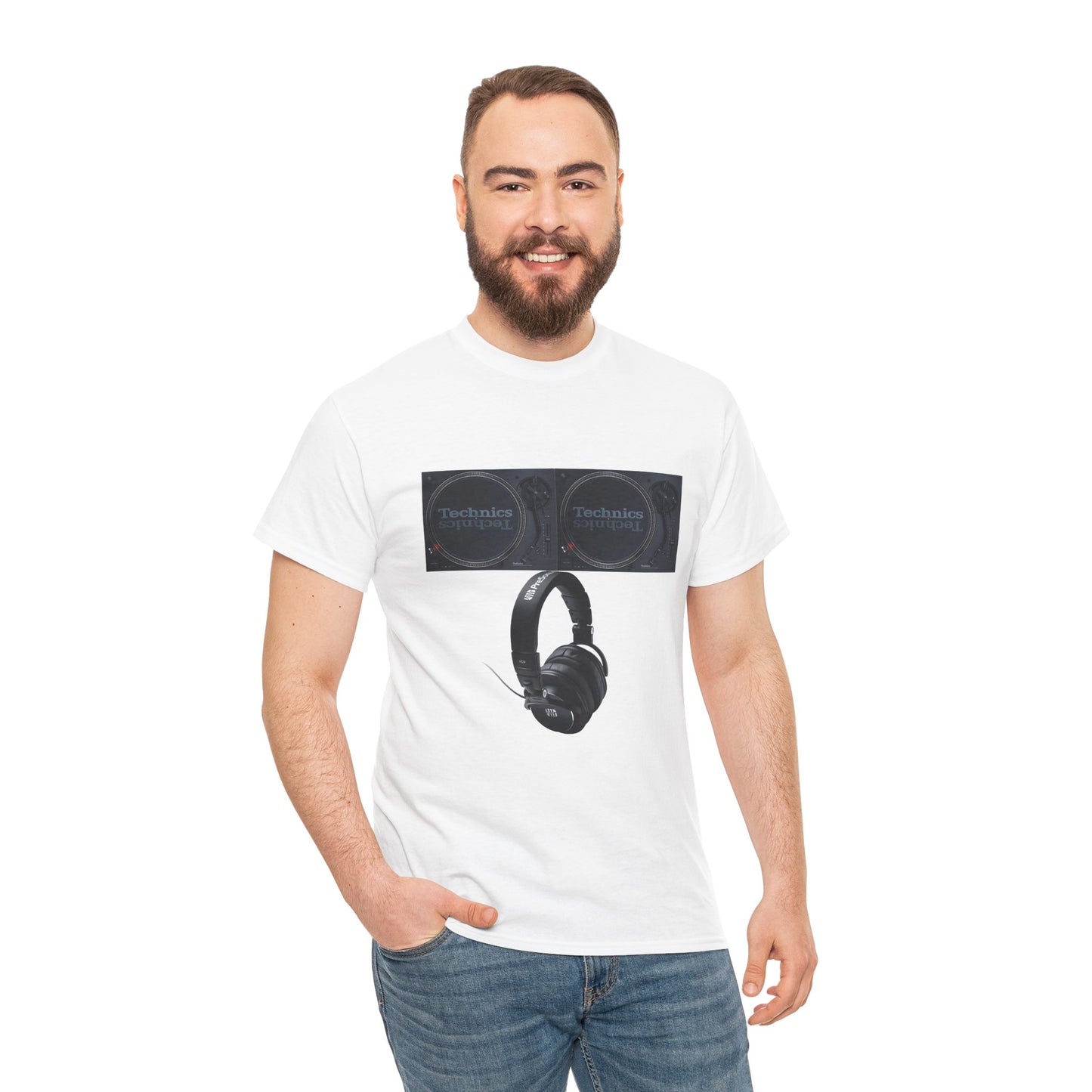 DJ Technics Turntables Unisex Heavy Cotton Tee