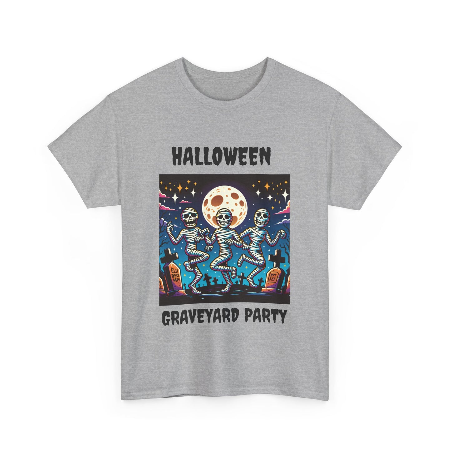 Halloween Graveyard Party Unisex Heavy Cotton Tee