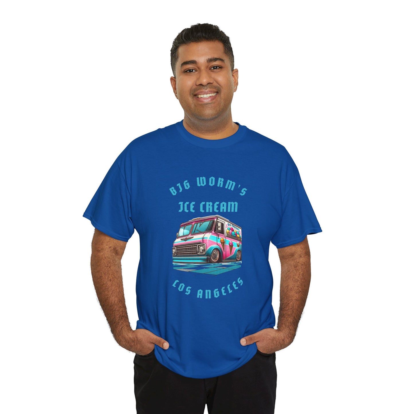 Big Worm's Ice Cream Truck Unisex Heavy Cotton Tee