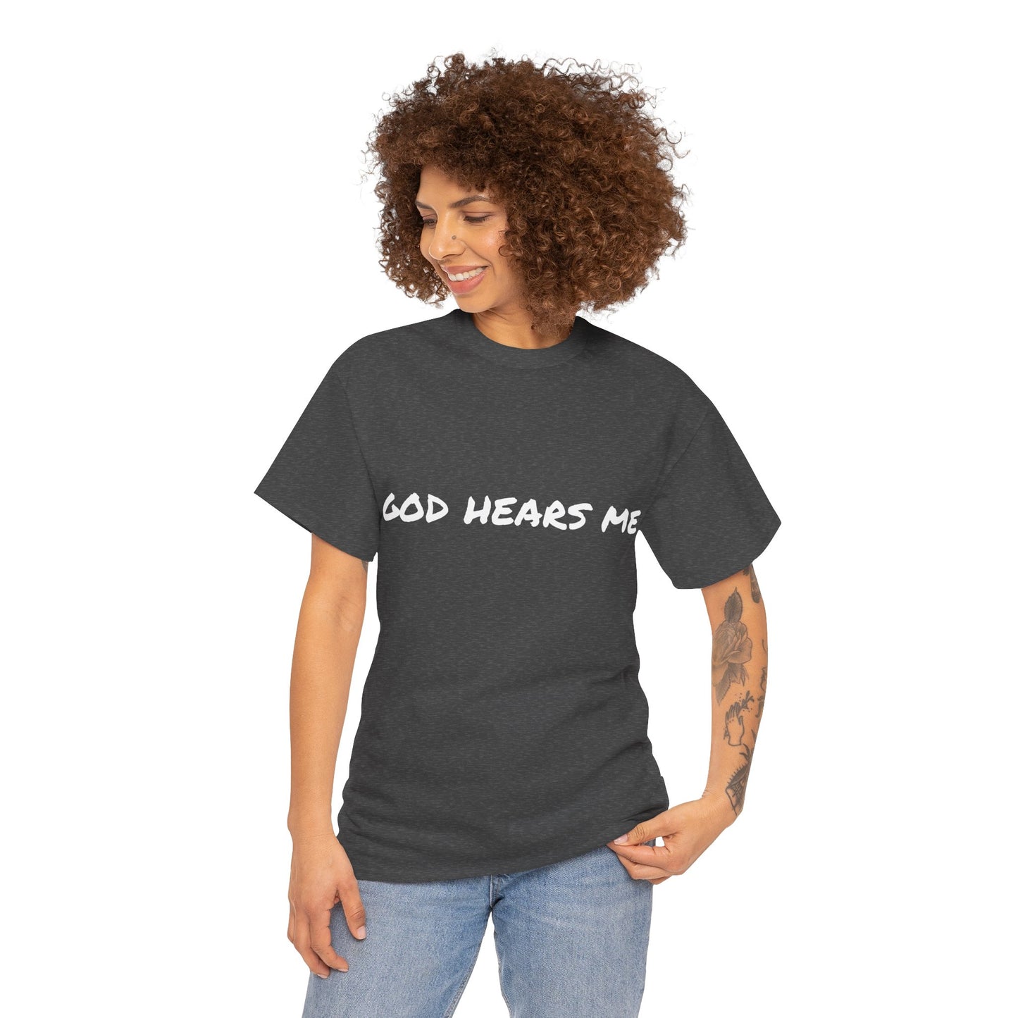 God Hears Me Unisex Heavy Cotton Tee