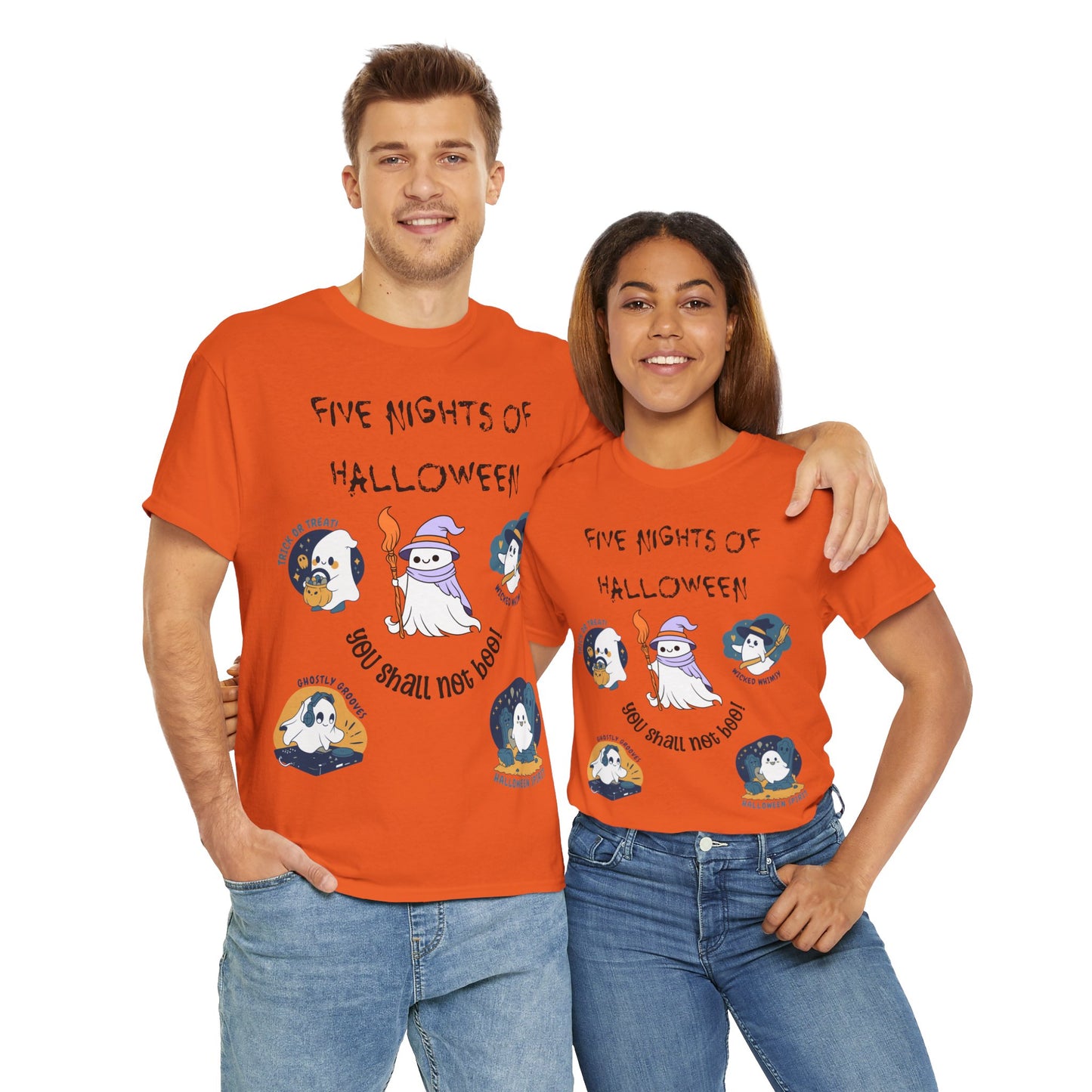 Five Nights Of Halloween Unisex Heavy Cotton Tee