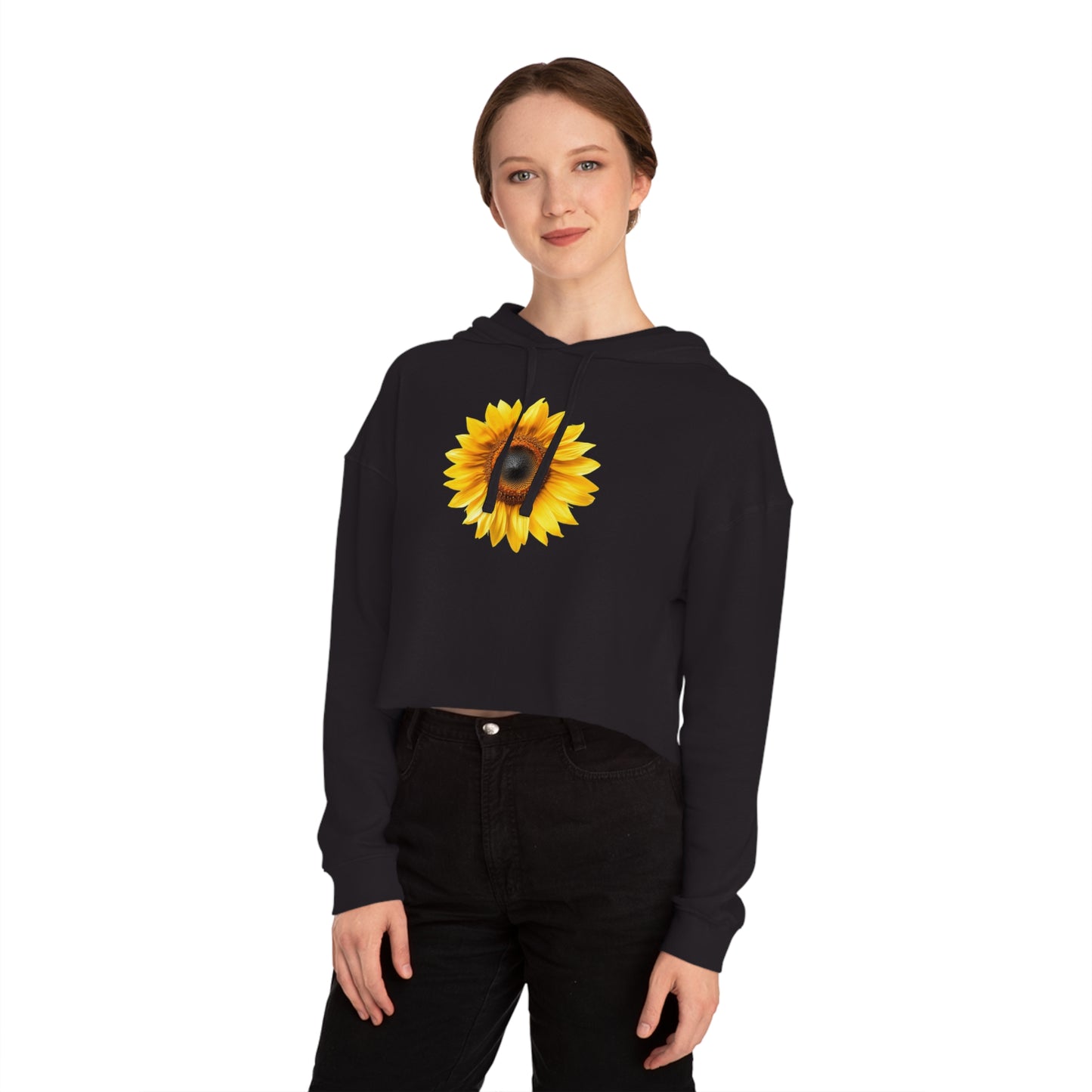 Sunflower Cropped Hoodie