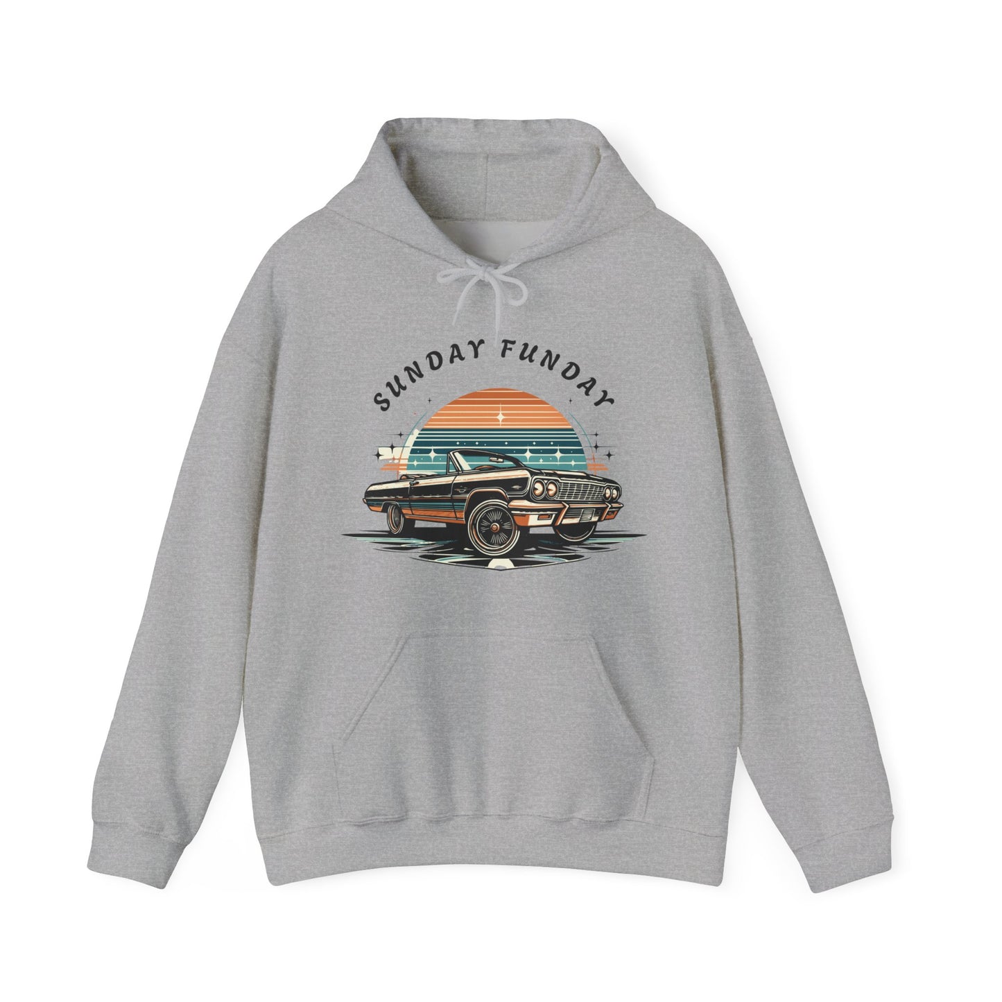 Sunday Funday Cruisin Lowrider Unisex Heavy Blend™ Hooded Sweatshirt