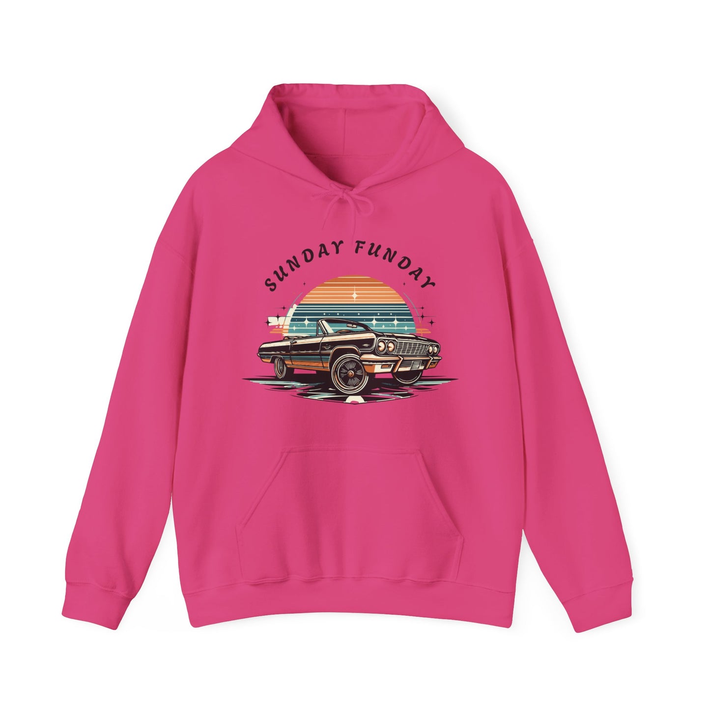 Sunday Funday Cruisin Lowrider Unisex Heavy Blend™ Hooded Sweatshirt