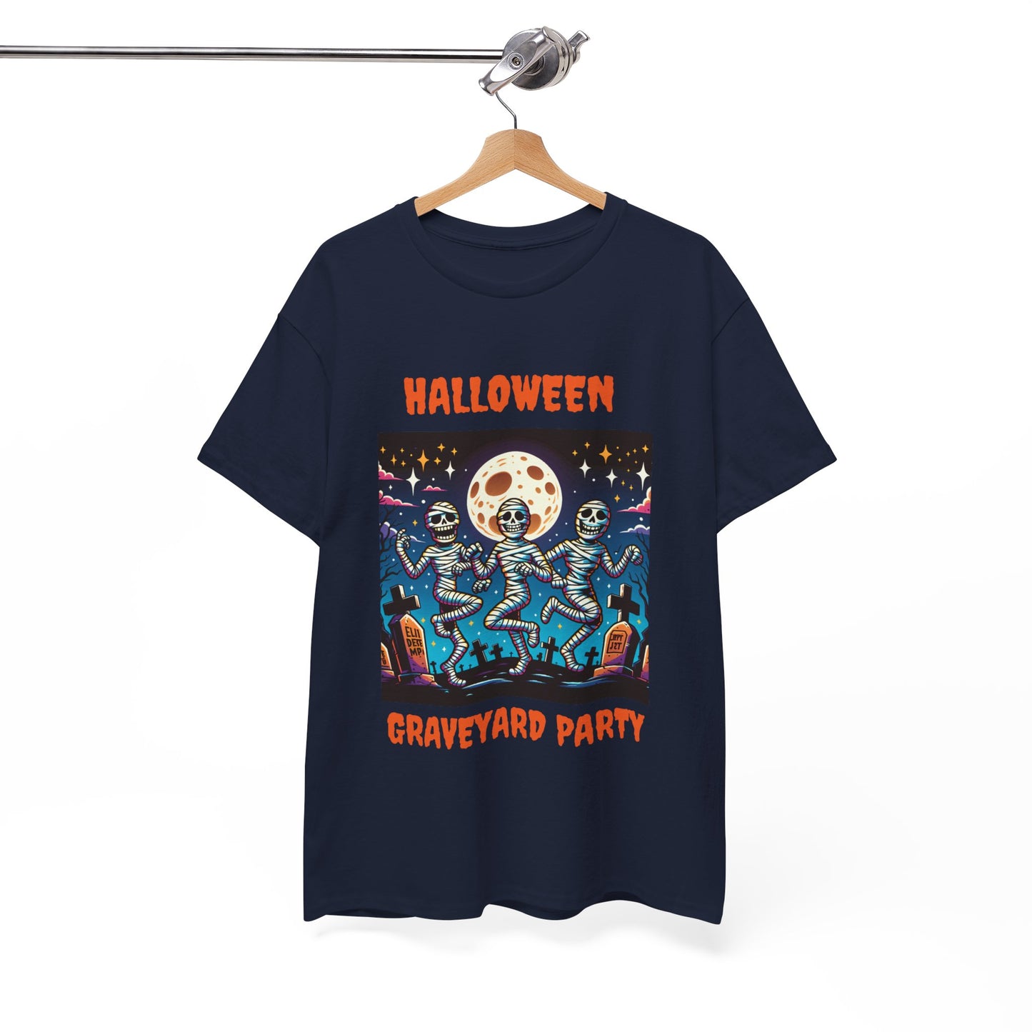 Halloween Graveyard Party Unisex Heavy Cotton Tee