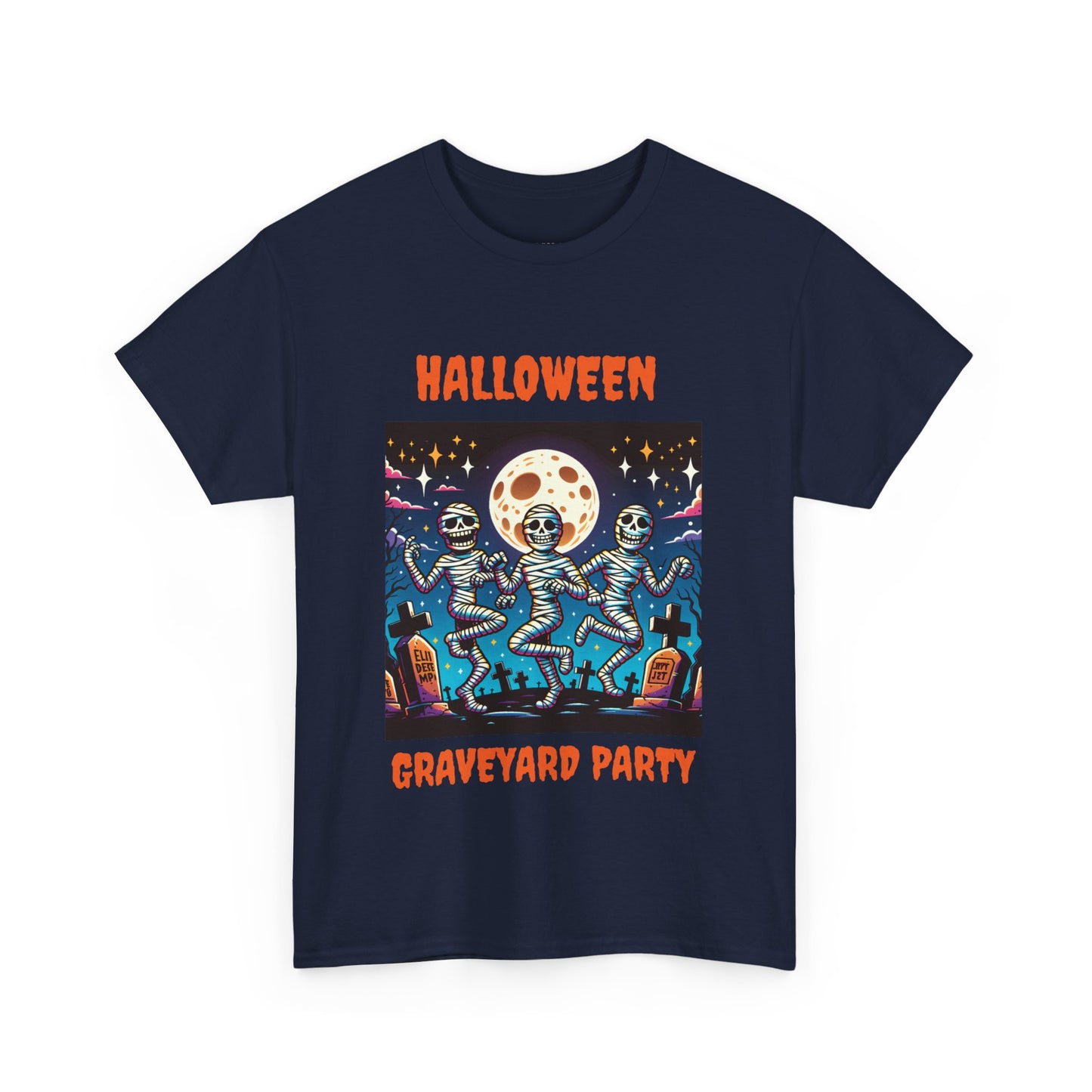 Halloween Graveyard Party Unisex Heavy Cotton Tee