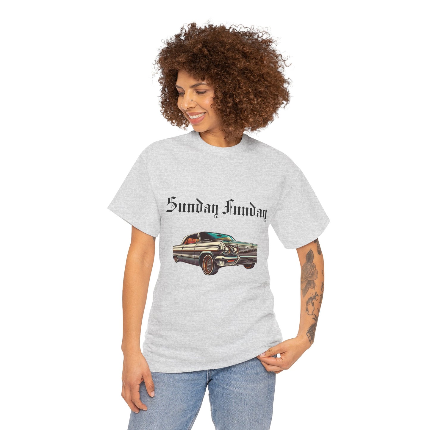 Sunday Funday Lowrider Unisex Heavy Cotton Tee