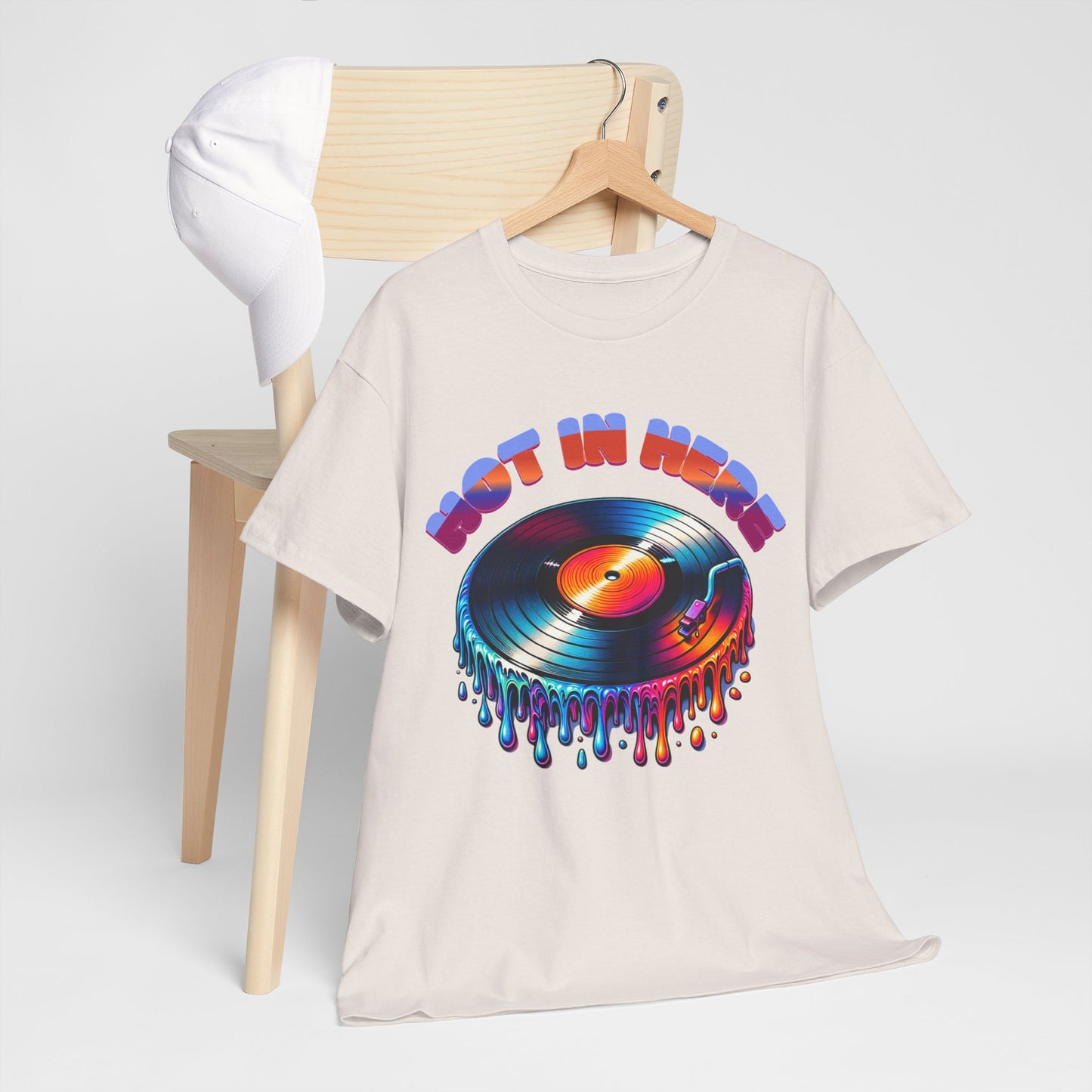 Hot In Here Melting Record Unisex Heavy Cotton Tee