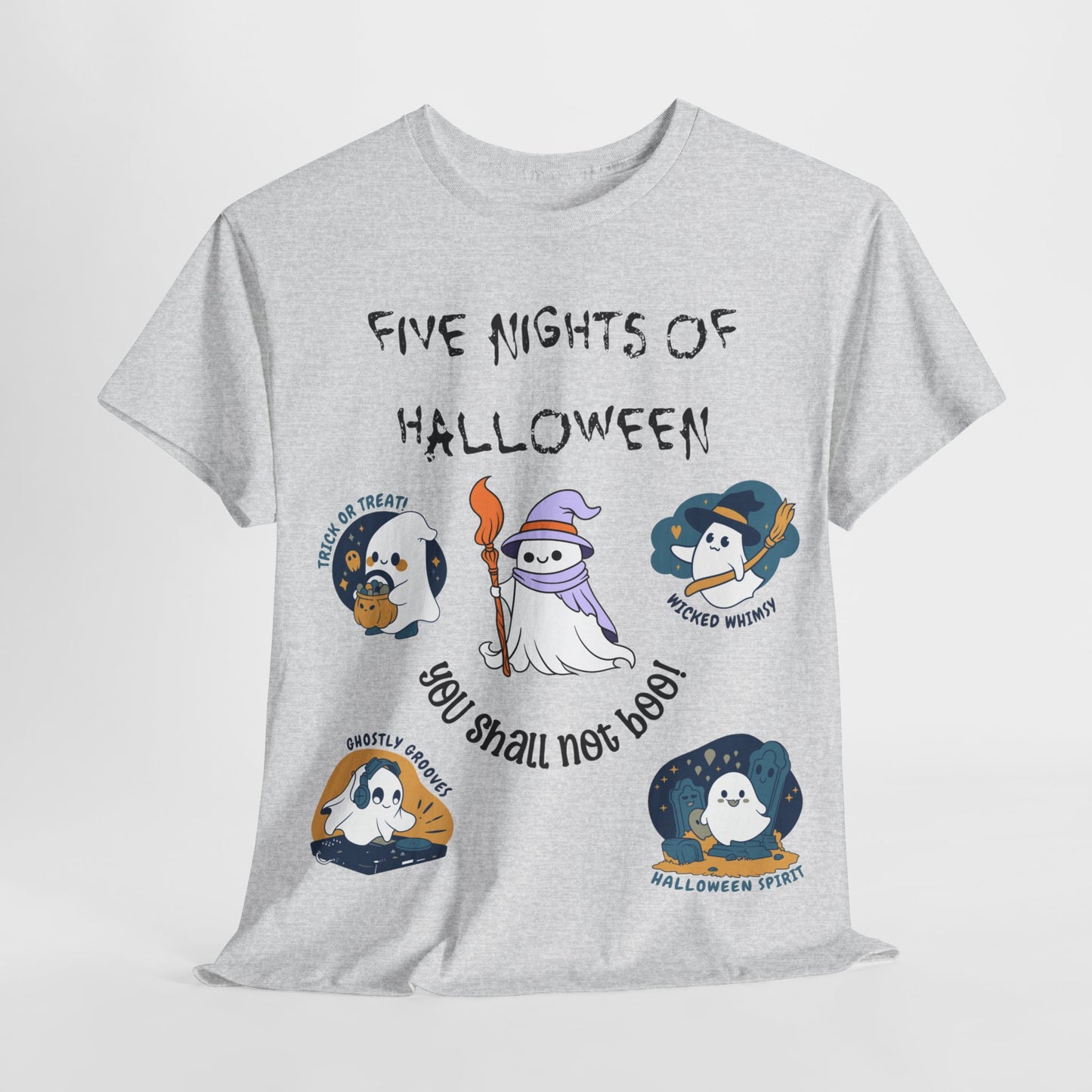 Five Nights Of Halloween Unisex Heavy Cotton Tee