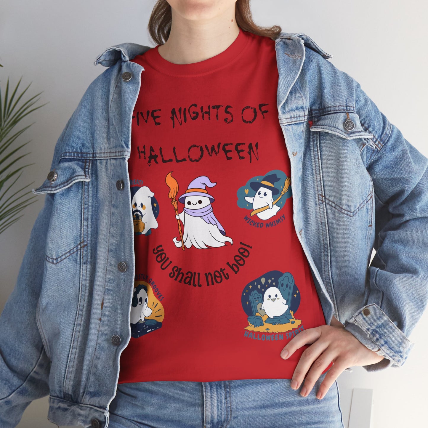 Five Nights Of Halloween Unisex Heavy Cotton Tee