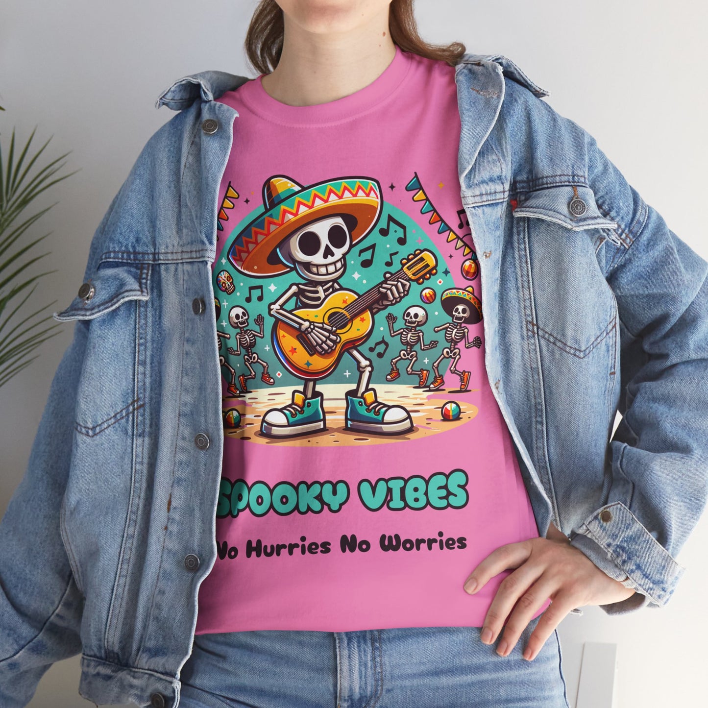 Halloween Spooky Vibes Unisex Heavy Cotton Tee