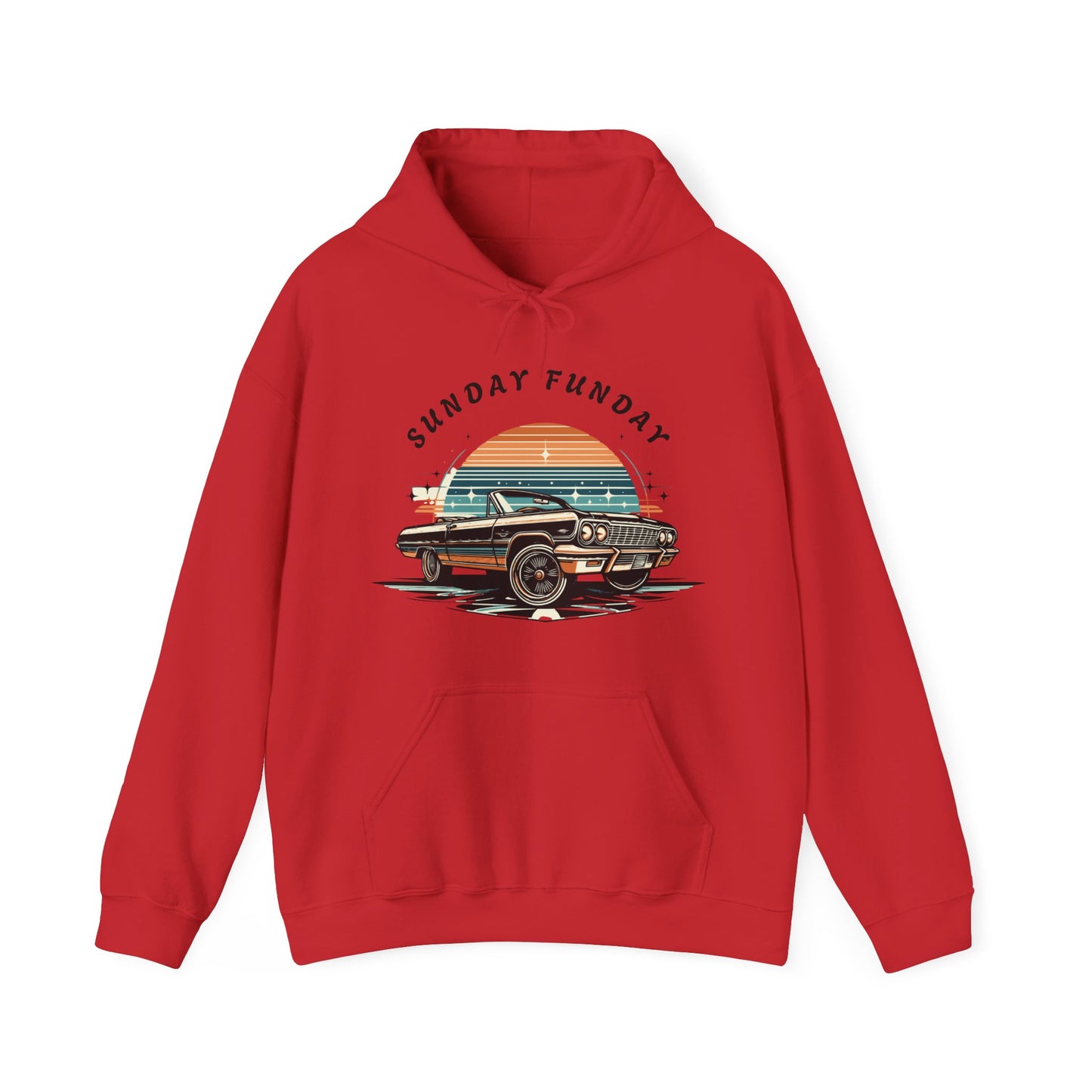 Sunday Funday Cruisin Lowrider Unisex Heavy Blend™ Hooded Sweatshirt