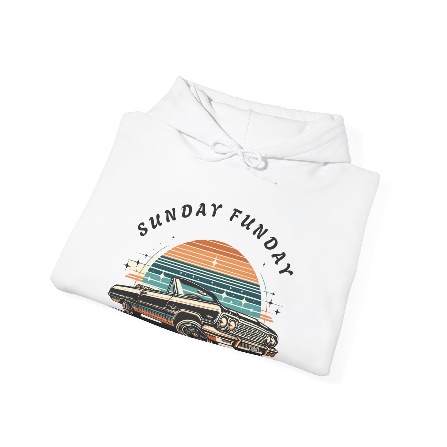 Sunday Funday Cruisin Lowrider Unisex Heavy Blend™ Hooded Sweatshirt