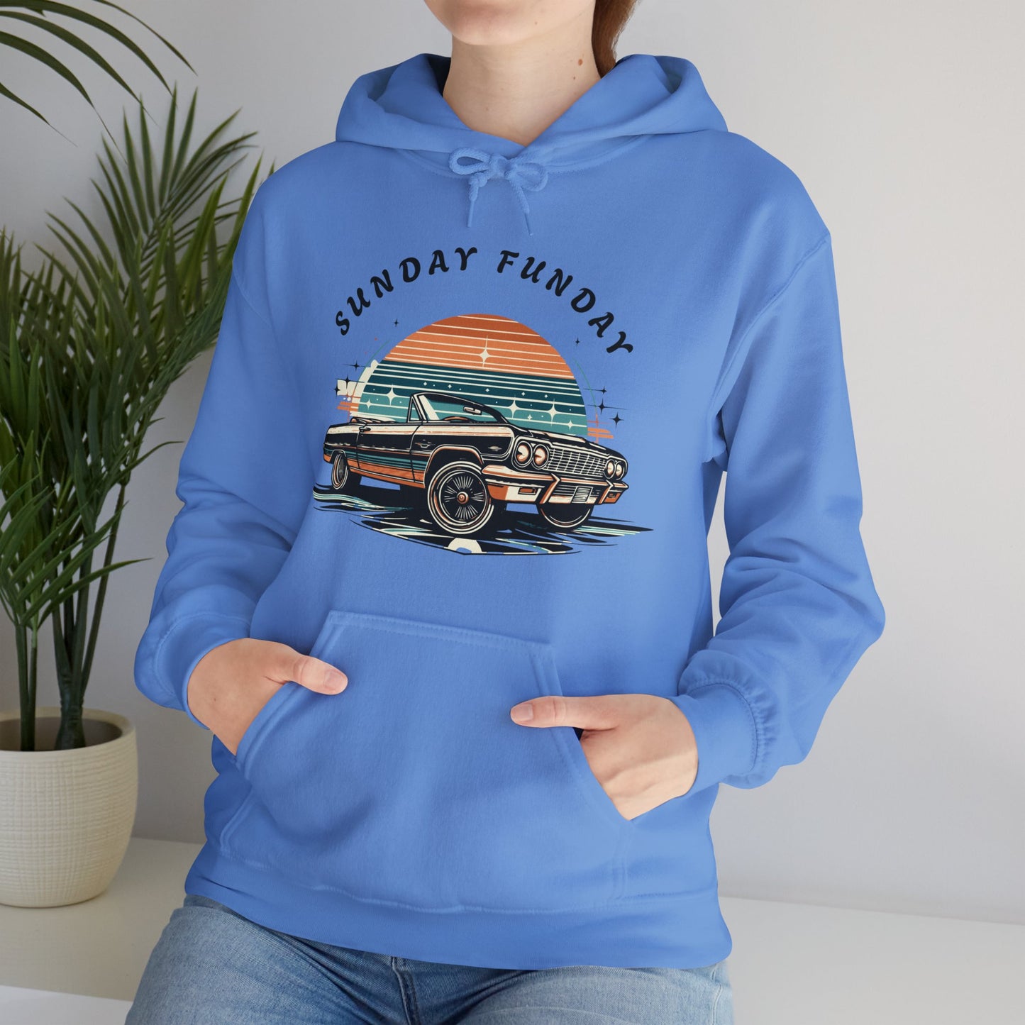 Sunday Funday Cruisin Lowrider Unisex Heavy Blend™ Hooded Sweatshirt