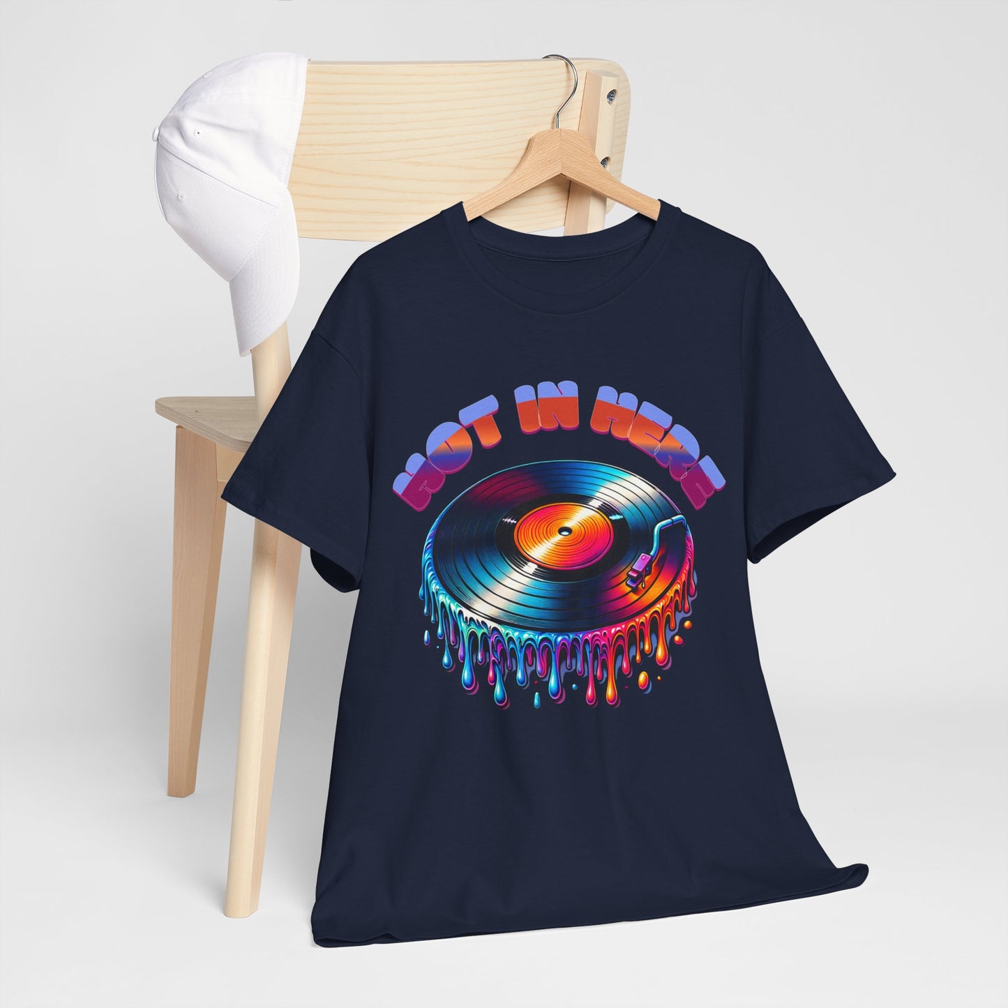 Hot In Here Melting Record Unisex Heavy Cotton Tee