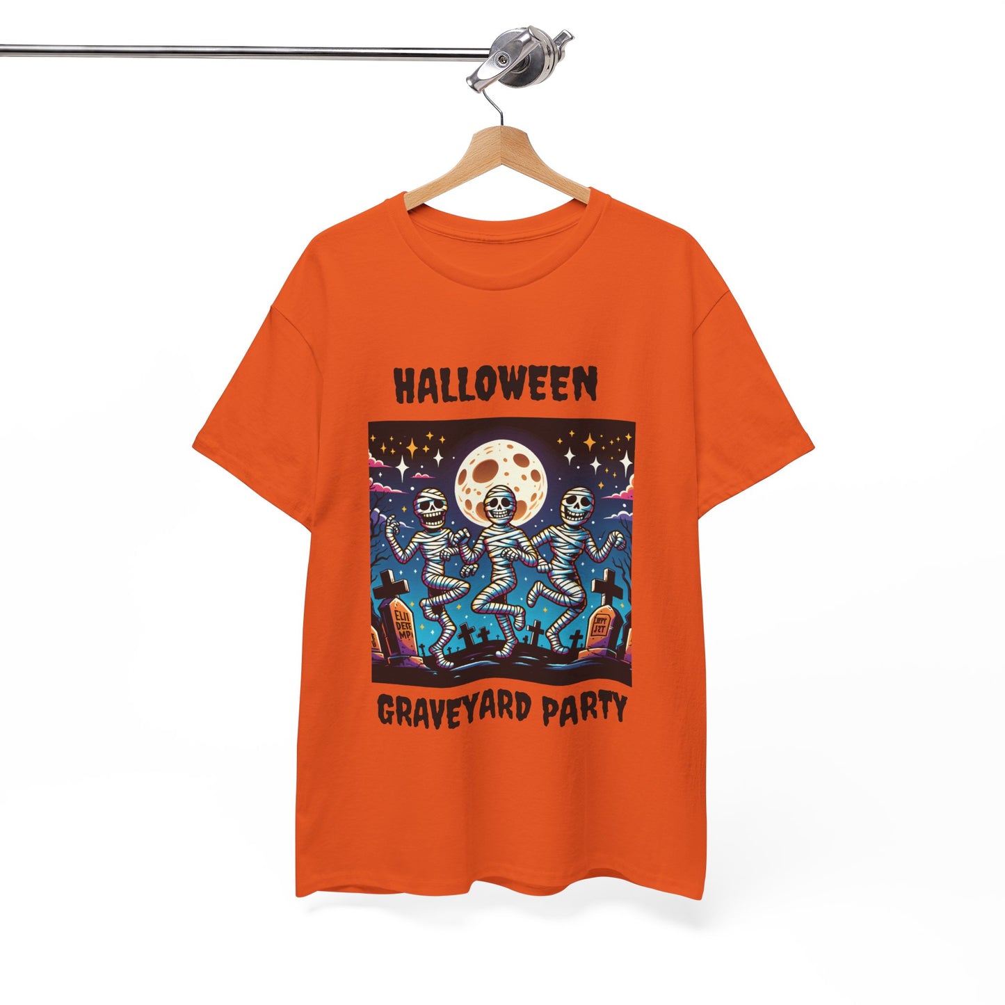 Halloween Graveyard Party Unisex Heavy Cotton Tee