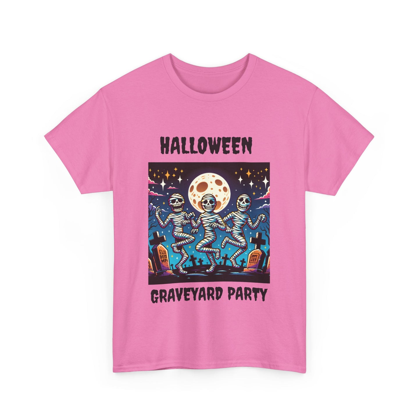 Halloween Graveyard Party Unisex Heavy Cotton Tee