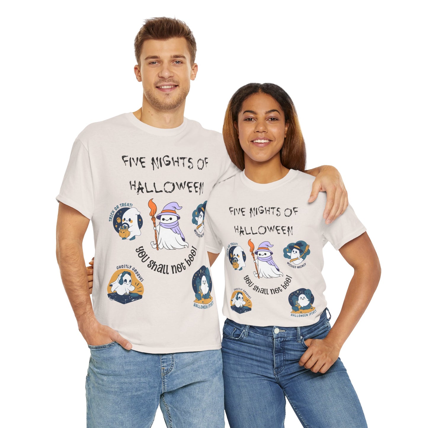 Five Nights Of Halloween Unisex Heavy Cotton Tee