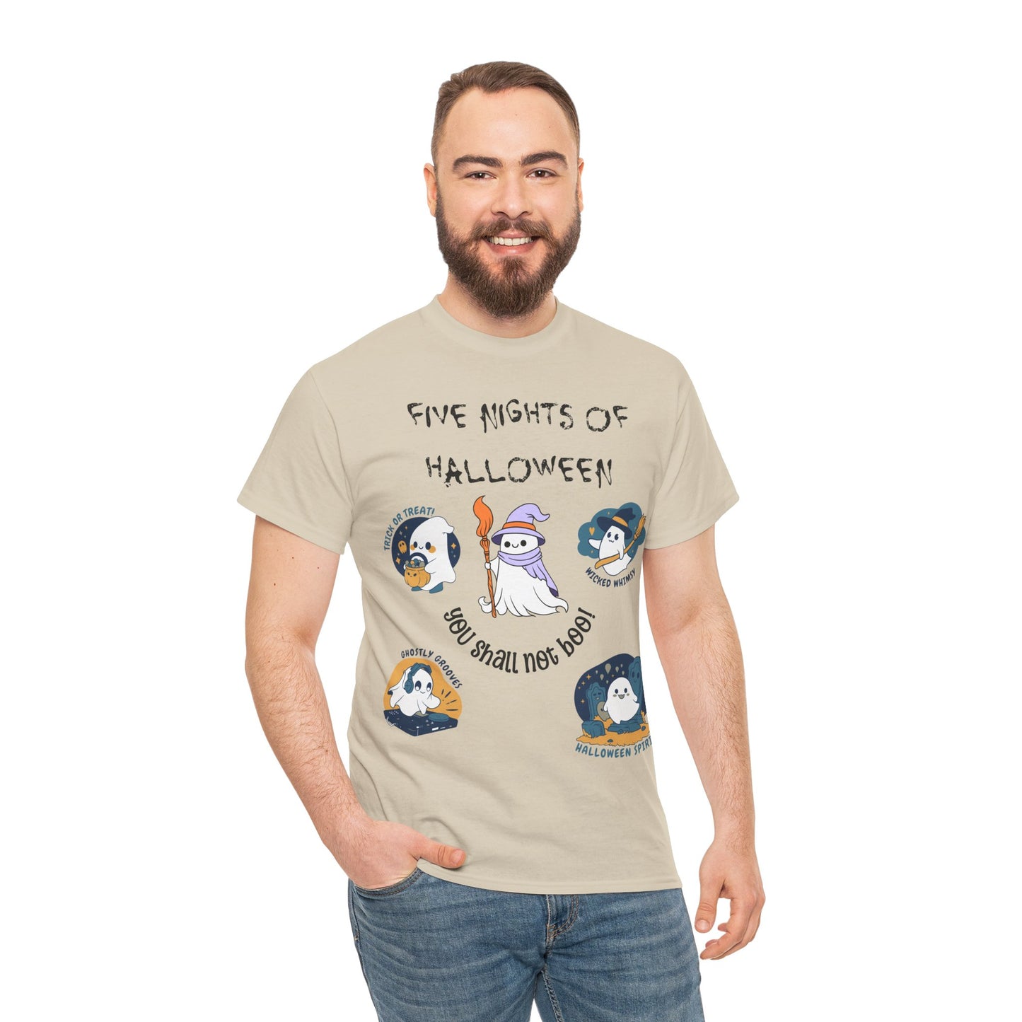 Five Nights Of Halloween Unisex Heavy Cotton Tee