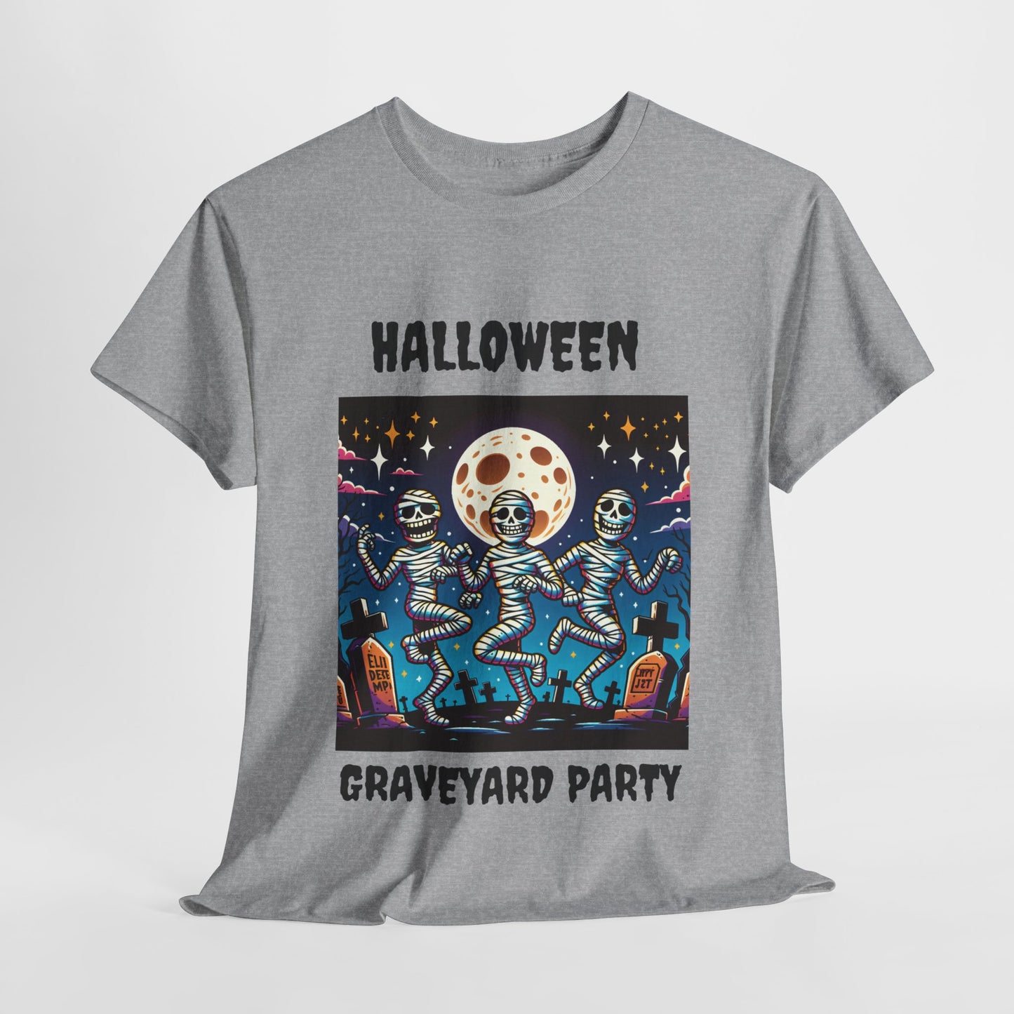 Halloween Graveyard Party Unisex Heavy Cotton Tee