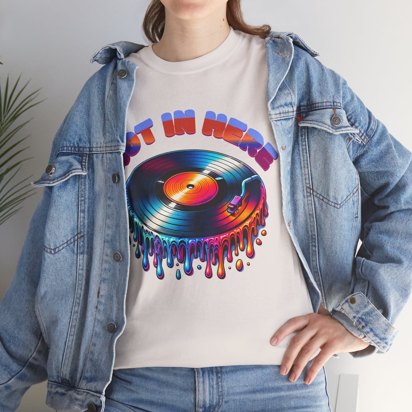 Hot In Here Melting Record Unisex Heavy Cotton Tee