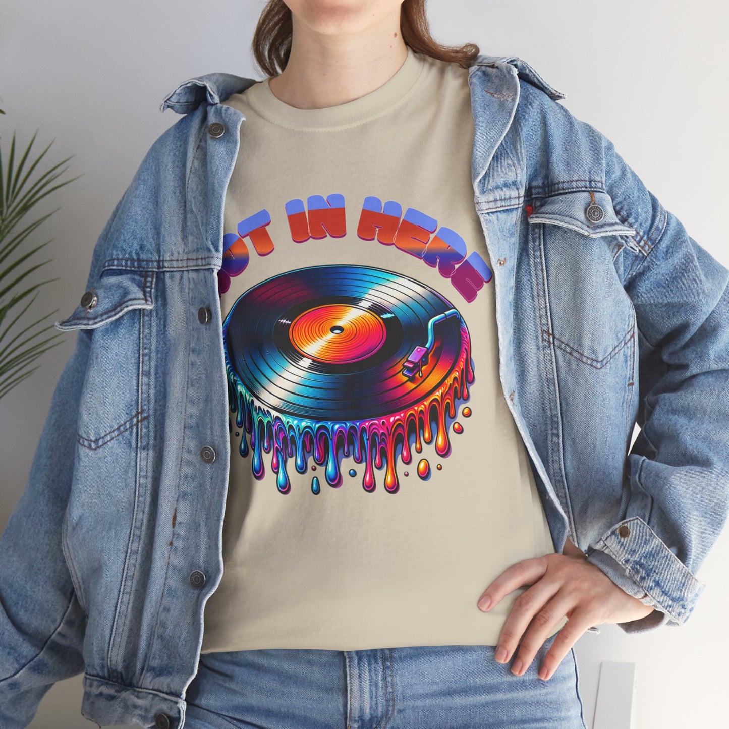 Hot In Here Melting Record Unisex Heavy Cotton Tee