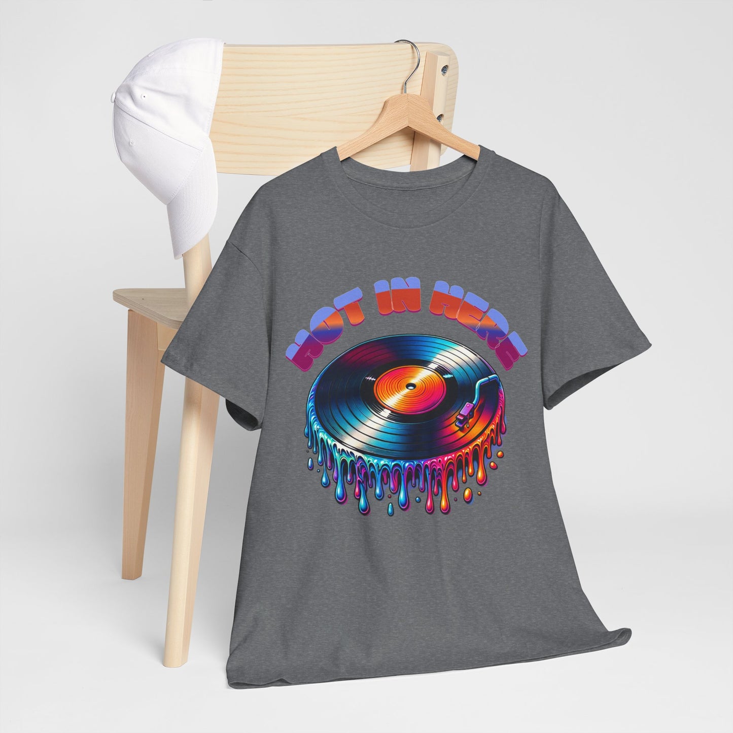 Hot In Here Melting Record Unisex Heavy Cotton Tee