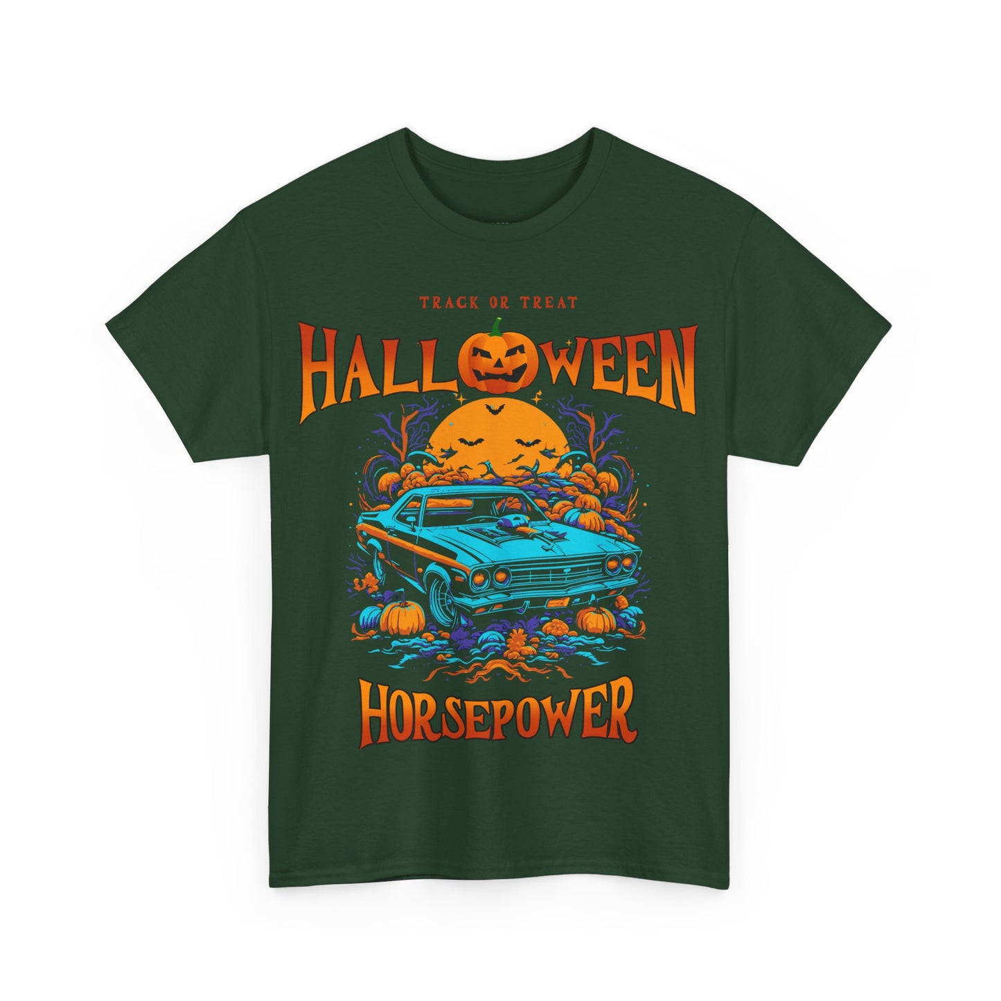 Halloween Horsepower Unisex Heavy Cotton Tee