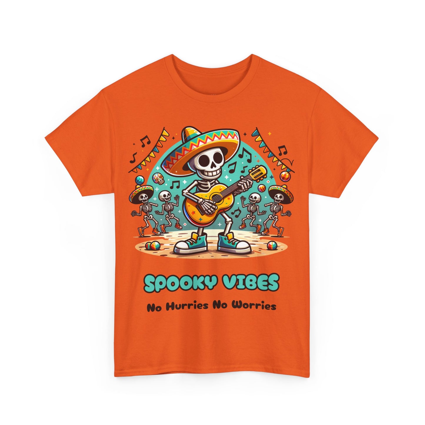 Halloween Spooky Vibes Unisex Heavy Cotton Tee