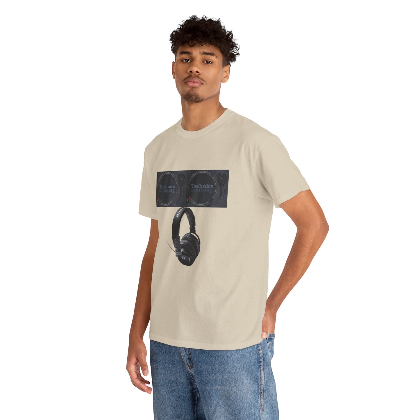 DJ Technics Turntables Unisex Heavy Cotton Tee