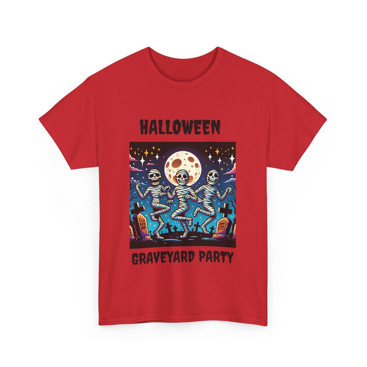 Halloween Graveyard Party Unisex Heavy Cotton Tee