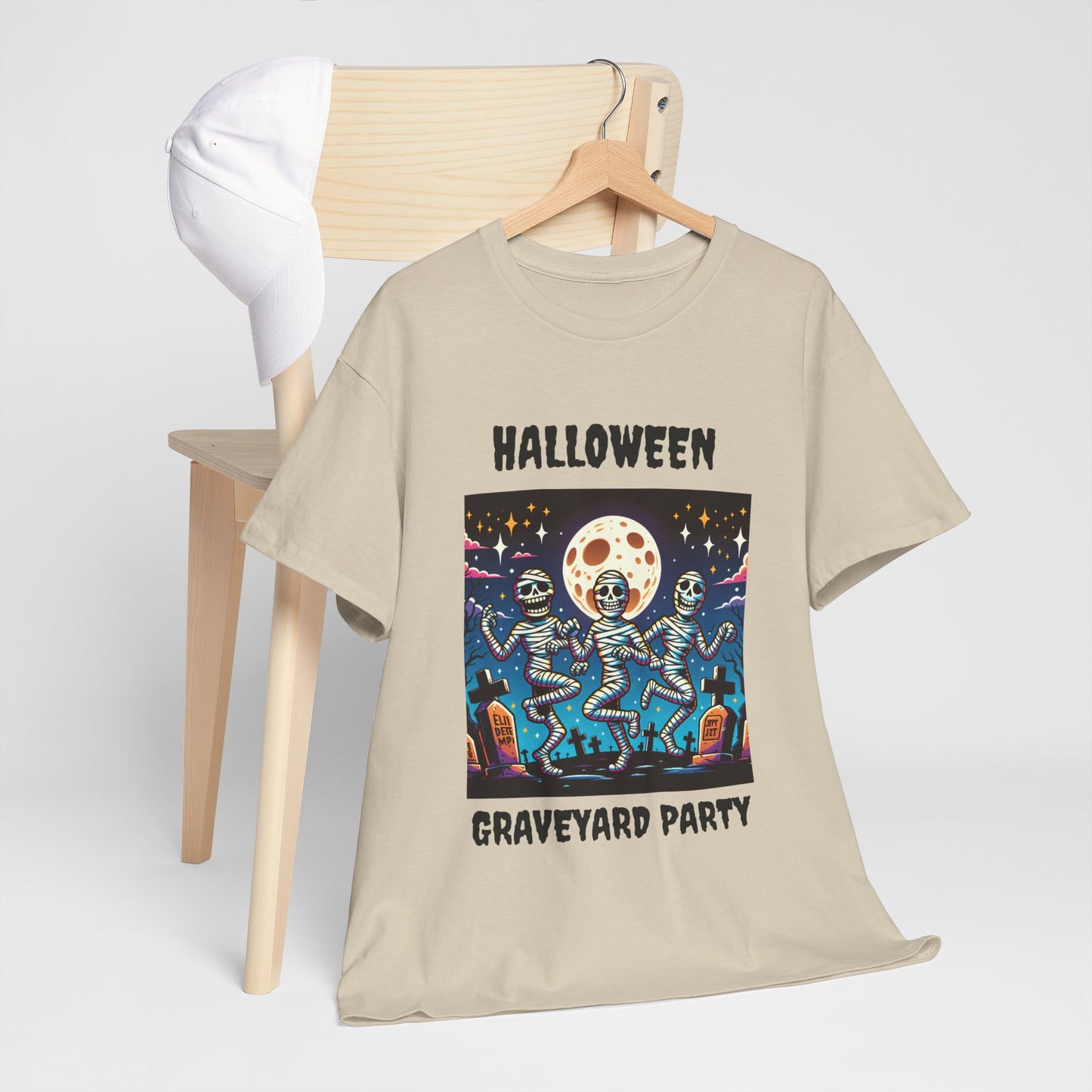 Halloween Graveyard Party Unisex Heavy Cotton Tee